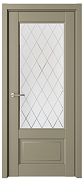 СХЕМА ЦАРГА-2 ПО Vinyl Эрмитаж-1 ПРАВОЕ 700 серый стекло мателюкс с алмазной гравировкой "Ромб" 